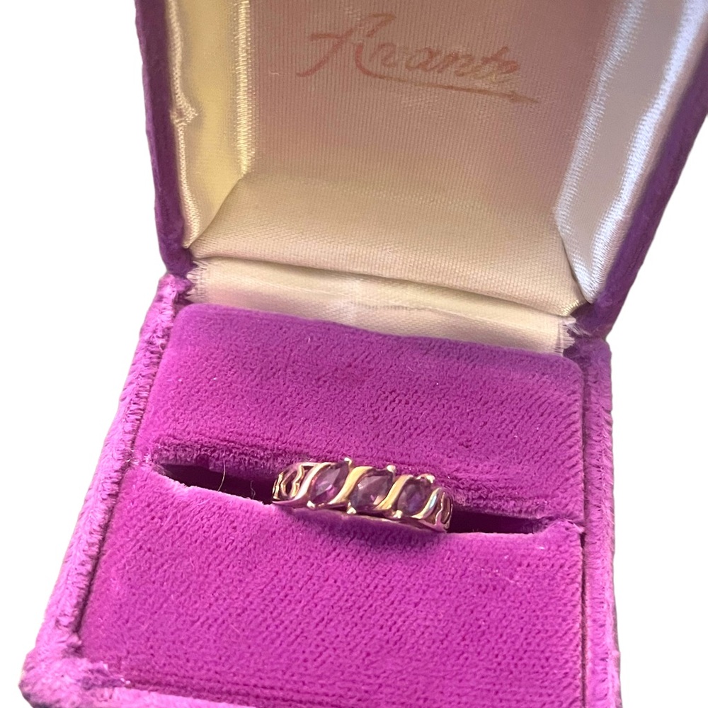 Lovely 925 amethyst heart ring sterling silver